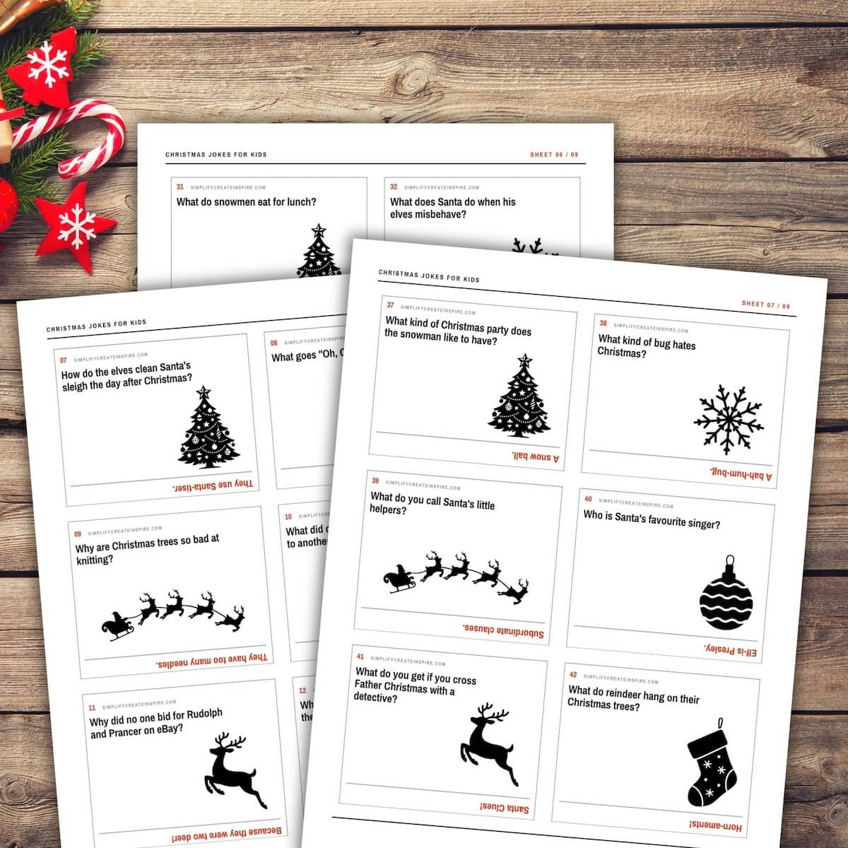 70 Funny Christmas Jokes For Kids (Free Printable Joke Cards) 2 Christmas joke cards for kids printable.
