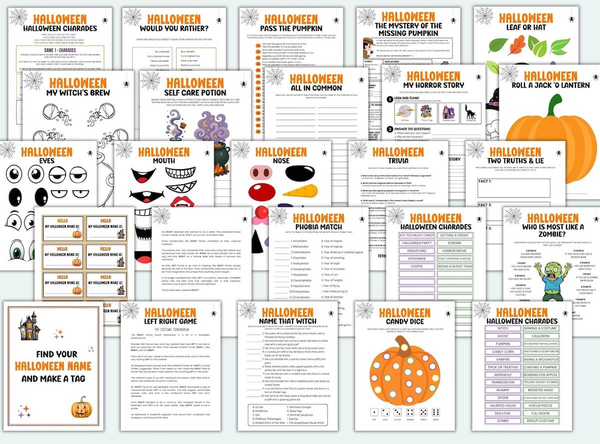 halloween party games bundle.